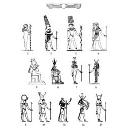 ぬりえページ: エジプト神話 (神々と女神) #111159 - 無料の印刷可能なぬりえページ