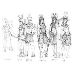 ぬりえページ: エジプト神話 (神々と女神) #111270 - 無料の印刷可能なぬりえページ