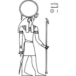 ぬりえページ: エジプト神話 (神々と女神) #111336 - 無料の印刷可能なぬりえページ