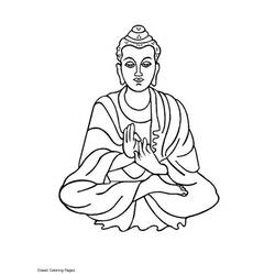ぬりえ: ヒンズー教の神話: 仏 - 無料の印刷可能なぬりえページ
