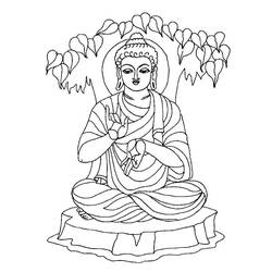 ぬりえページ: ヒンズー教の神話: 仏 (神々と女神) #89518 - 無料の印刷可能なぬりえページ