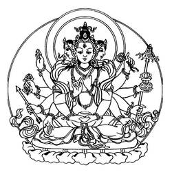 ぬりえページ: ヒンズー教の神話: 仏 (神々と女神) #89544 - 無料の印刷可能なぬりえページ
