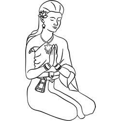 ぬりえページ: ヒンズー教の神話: 仏 (神々と女神) #89615 - 無料の印刷可能なぬりえページ