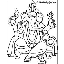 ぬりえページ: ヒンズー教の神話: ガネーシャ (神々と女神) #96851 - 無料の印刷可能なぬりえページ