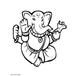 ぬりえページ: ヒンズー教の神話: ガネーシャ (神々と女神) #96855 - 無料の印刷可能なぬりえページ