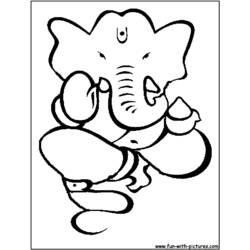 ぬりえページ: ヒンズー教の神話: ガネーシャ (神々と女神) #96858 - 無料の印刷可能なぬりえページ
