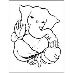 ぬりえページ: ヒンズー教の神話: ガネーシャ (神々と女神) #96859 - 無料の印刷可能なぬりえページ