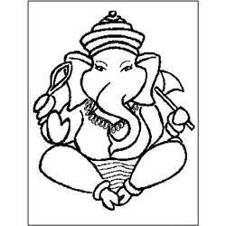 ぬりえページ: ヒンズー教の神話: ガネーシャ (神々と女神) #96863 - 無料の印刷可能なぬりえページ