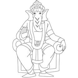 ぬりえページ: ヒンズー教の神話: ガネーシャ (神々と女神) #96868 - 無料の印刷可能なぬりえページ