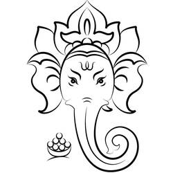 ぬりえページ: ヒンズー教の神話: ガネーシャ (神々と女神) #96874 - 無料の印刷可能なぬりえページ