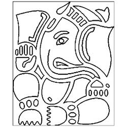 ぬりえページ: ヒンズー教の神話: ガネーシャ (神々と女神) #96901 - 無料の印刷可能なぬりえページ