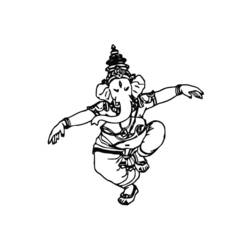 ぬりえページ: ヒンズー教の神話: ガネーシャ (神々と女神) #96911 - 無料の印刷可能なぬりえページ