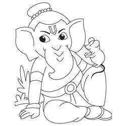 ぬりえページ: ヒンズー教の神話: ガネーシャ (神々と女神) #96915 - 無料の印刷可能なぬりえページ