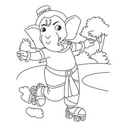 ぬりえページ: ヒンズー教の神話: ガネーシャ (神々と女神) #96930 - 無料の印刷可能なぬりえページ