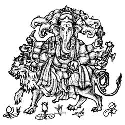 ぬりえページ: ヒンズー教の神話: ガネーシャ (神々と女神) #96958 - 無料の印刷可能なぬりえページ