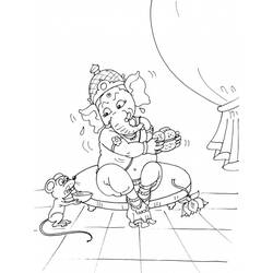 ぬりえページ: ヒンズー教の神話: ガネーシャ (神々と女神) #96981 - 無料の印刷可能なぬりえページ