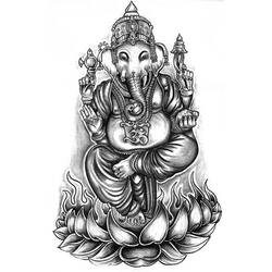 ぬりえページ: ヒンズー教の神話: ガネーシャ (神々と女神) #97043 - 無料の印刷可能なぬりえページ