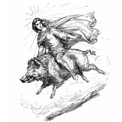 ぬりえページ: 北欧神話 (神々と女神) #110444 - 無料の印刷可能なぬりえページ