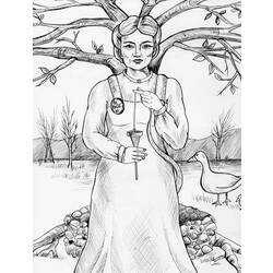 ぬりえページ: 北欧神話 (神々と女神) #110564 - 無料の印刷可能なぬりえページ