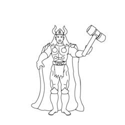ぬりえページ: 北欧神話 (神々と女神) #110706 - 無料の印刷可能なぬりえページ