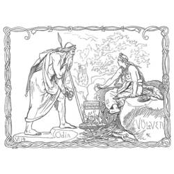 ぬりえページ: 北欧神話 (神々と女神) #110817 - 無料の印刷可能なぬりえページ