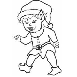 ぬりえ: クリスマスエルフ - 無料の印刷可能なぬりえページ