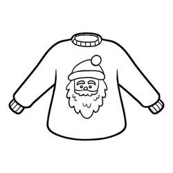 ぬりえ: クリスマスセーター - 無料の印刷可能なぬりえページ