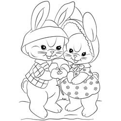 ぬりえ: Easter Bunny - 無料の印刷可能なぬりえページ