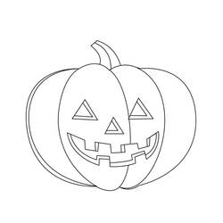 ぬりえ: ハロウィンかぼちゃ - 無料の印刷可能なぬりえページ