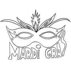ぬりえ: Mardi Gras - 無料の印刷可能なぬりえページ