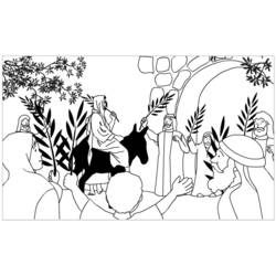 ぬりえページ: 枝の主日 (祝日とお祝い) #60321 - 無料の印刷可能なぬりえページ