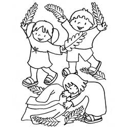 ぬりえページ: 枝の主日 (祝日とお祝い) #60350 - 無料の印刷可能なぬりえページ