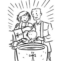 ぬりえ: 洗礼 - 無料の印刷可能なぬりえページ
