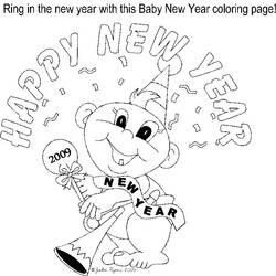 ぬりえページ: 新年 (祝日および特別行事) #60763 - 無料の印刷可能なぬりえページ
