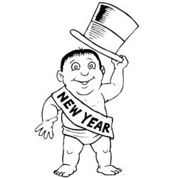ぬりえページ: 新年 (祝日および特別行事) #60780 - 無料の印刷可能なぬりえページ