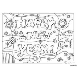 ぬりえページ: 新年 (祝日および特別行事) #60792 - 無料の印刷可能なぬりえページ