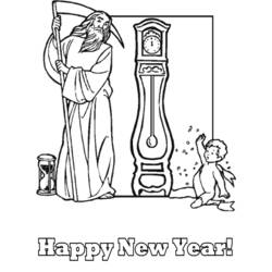 ぬりえページ: 新年 (祝日および特別行事) #60797 - 無料の印刷可能なぬりえページ