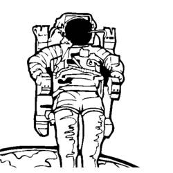 ぬりえページ: 宇宙飛行士 (取引と職業) #87620 - 無料の印刷可能なぬりえページ