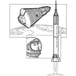 ぬりえページ: 宇宙飛行士 (取引と職業) #87631 - 無料の印刷可能なぬりえページ