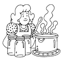 ぬりえページ: 料理する / 料理する (取引と職業) #91771 - 無料の印刷可能なぬりえページ
