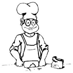 ぬりえページ: 料理する / 料理する (取引と職業) #91777 - 無料の印刷可能なぬりえページ
