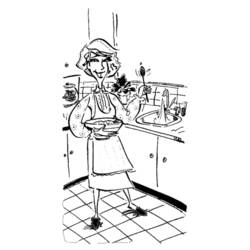 ぬりえページ: 料理する / 料理する (取引と職業) #91782 - 無料の印刷可能なぬりえページ