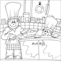 ぬりえページ: 料理する / 料理する (取引と職業) #91791 - 無料の印刷可能なぬりえページ