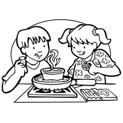 ぬりえページ: 料理する / 料理する (取引と職業) #91797 - 無料の印刷可能なぬりえページ
