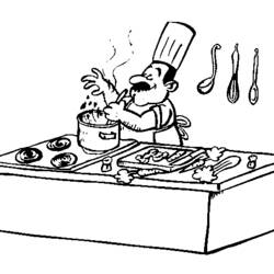 ぬりえページ: 料理する / 料理する (取引と職業) #91798 - 無料の印刷可能なぬりえページ