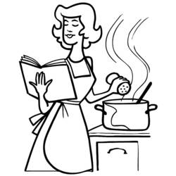 ぬりえページ: 料理する / 料理する (取引と職業) #91829 - 無料の印刷可能なぬりえページ