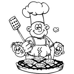 ぬりえページ: 料理する / 料理する (取引と職業) #91893 - 無料の印刷可能なぬりえページ