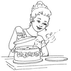 ぬりえページ: 料理する / 料理する (取引と職業) #91996 - 無料の印刷可能なぬりえページ