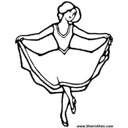 ぬりえページ: ダンサー / ダンサー (取引と職業) #92112 - 無料の印刷可能なぬりえページ