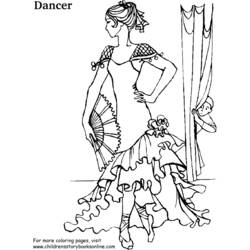 ぬりえページ: ダンサー / ダンサー (取引と職業) #92149 - 無料の印刷可能なぬりえページ